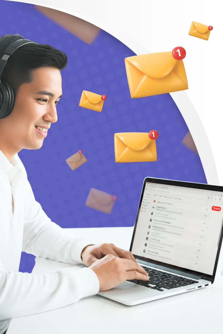 Business virtual assistant managing a client inbox and email workflows